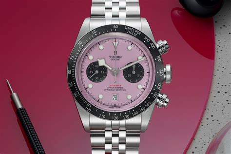 pink chrono tudor|pink face tudor.